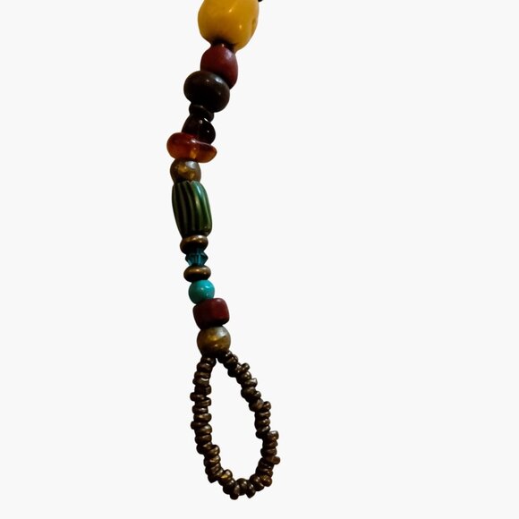 Skull Horse Fetish Bracelet Calaveras Vintage Handmade Beaded Charm Day of Dead - Picture 8 of 9